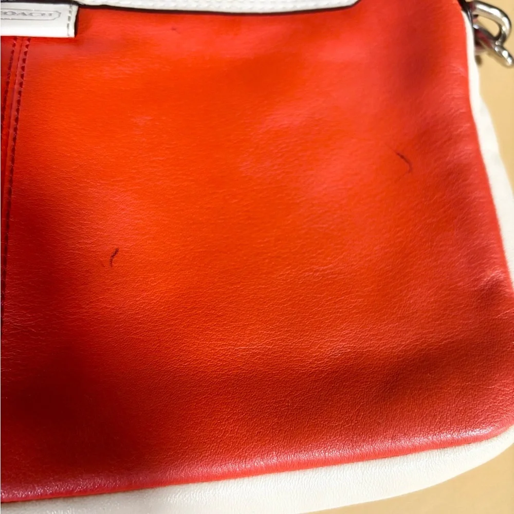 Coach Orange, Pink and White Crossbody Bag - Picture 5 of 9